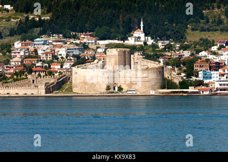 Kilitbahir Schloss in Canakkale, Türkei. Der Blick von Asien über Europa Stockfoto