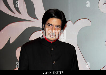 London, - Vereinigtes Königreich, 08, Juli 2014. Madame Tussaud's in London. Wachsfigur von Amitabh Bachchan. Erstellt von Madame Tussaud's im Jahr 1884 Stockfoto