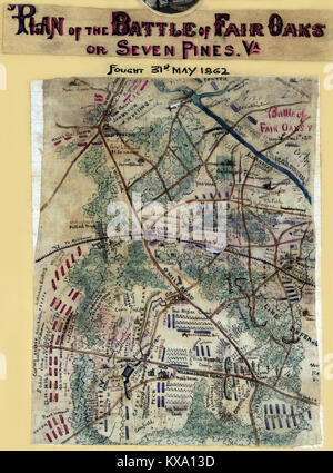 Schlacht von Fair Oaks oder Sieben Kiefern, Virginia gekämpft, 31. Mai 1862. Stockfoto