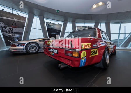 Ausstellung von slected Autos des AMG Niederlassung bei Mercedes Museum Stuttgart. Stockfoto