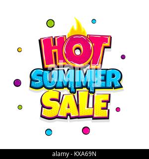 Comic Text glosssy werben Summer Sale Stock Vektor