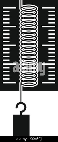 Physik Dynamometer für die Arbeit im Labor Symbol Stock Vektor