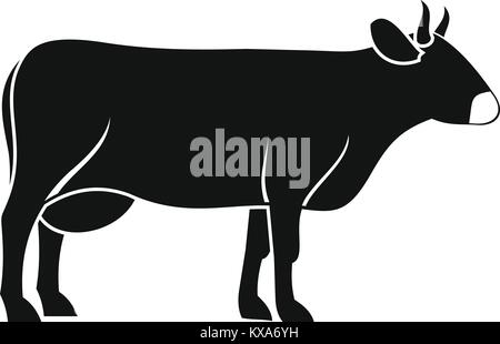 Kuh-Symbol, einfachen Stil Stock Vektor