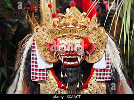 UBUD, BALI, Indonesien - 01. April: Barong Dance Show, die traditionellen balinesischen Leistung auf April 01, in Ubud, Bali, Indonesien 2011. Stockfoto