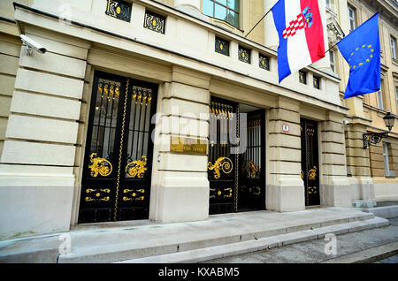 Zagreb, Kroatien. Das kroatische Parlament. Stockfoto