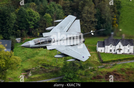 RAF Tornado GR4, Dinas Mawddwy, Machloop Stockfoto