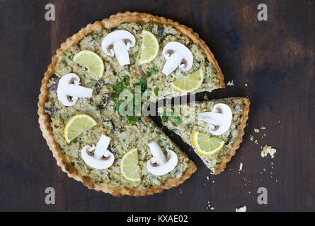 Hausgemachte Pilz croustade. Stockfoto