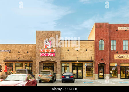 Der Eingang und die äußeren Storefront von Dunkin' Donuts in Oklahoma City, Oklahoma, USA. Stockfoto