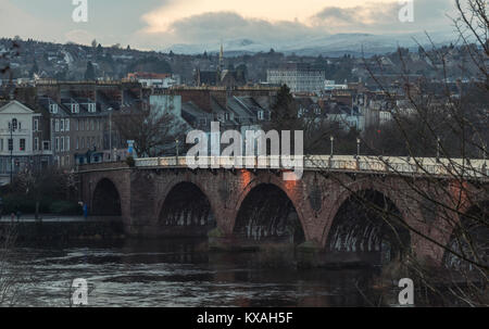 Smeaton's Bridge in der Innenstadt von Perth, Schottland, Großbritannien Stockfoto