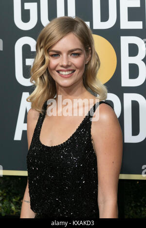 Los Angeles, USA. 07 Jan, 2018. Samara Weberei besucht die 75. jährliche Golden Globe Awards, Golden Globes, im Beverly Hilton Hotel in Beverly Hills, Los Angeles, USA, am 07. Januar 2018. - Keine LEITUNG SERVICE-Credit: Hubert Boesl/dpa/Alamy leben Nachrichten Stockfoto