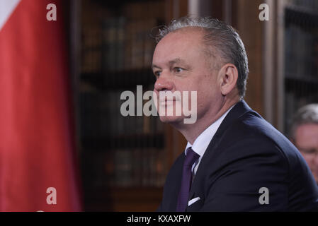 Rzeszow, Polen. 14 Okt, 2016. Ein Porträt des Präsidenten der Slowakei, Andrej Kiska in Rzeszow. Credit: Omar Marques/SOPA/ZUMA Draht/Alamy leben Nachrichten Stockfoto