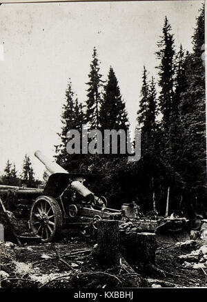 15 cm Geschütz, das Punta Corbin beschoss, 1916. (BildID) 15578176 Stockfoto