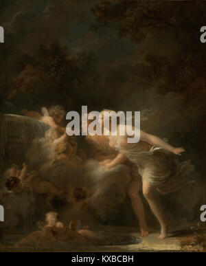 Jean-Honoré Fragonard (Französisch - Der Brunnen der Liebe - Google Kunst Projekt Stockfoto