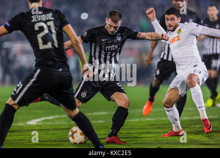 23. November 2017, Partizan Stadion, Serbien, Belgrad; UEFA Europa League, Partizan gegenüber Jungen; Stockfoto