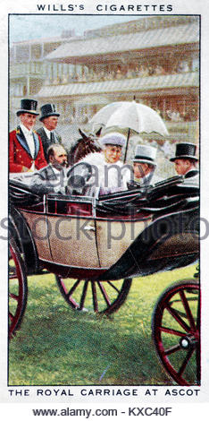 Die Regierungszeit von König George V - Die Royal Carriage in Ascot 1925 Stockfoto