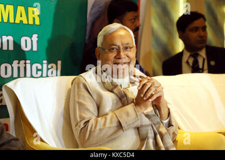 Jammu, Indien. 08 Jan, 2018. Nitish Kumar indischen Politikerin von Janta Dal United (JDU) und Chief Minister von Bihar visits heute in Jammu. Credit: Shilpa Thakur/Pacific Press/Alamy leben Nachrichten Stockfoto