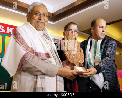 Jammu, Indien. 08 Jan, 2018. Nitish Kumar indischen Politikerin von Janta Dal United (JDU) und Chief Minister von Bihar visits heute in Jammu. Credit: Shilpa Thakur/Pacific Press/Alamy leben Nachrichten Stockfoto