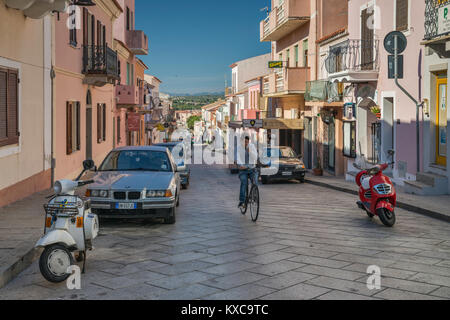 Via Carlo Alberto in Santa Teresa di Gallura, Gallura, Provinz Sassari, Sardinien, Italien Stockfoto