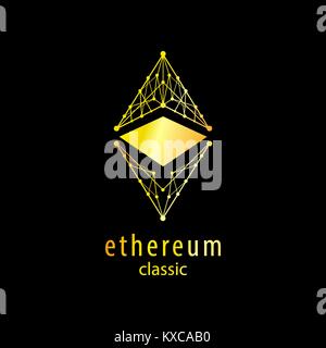 Golden Astraleums Classic Symbol Vektorsymbol, Illustration, EPS-Datei Stock Vektor
