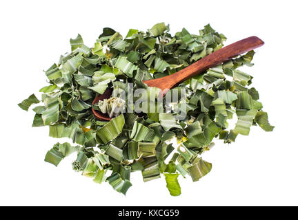 Trocken grüne Blätter pandanus für Kaffee Stockfoto