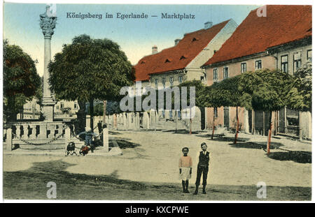 20673 - Königsberg ein. d. Eger 1917 - Marktplatz-Brück&Sohn Kunstverlag Stockfoto