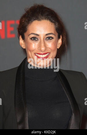 21.November 2017 - Saira Khan, "die Krone" Saison 2 Weltpremiere, Odeon Leicester Square in London, England, Großbritannien Stockfoto