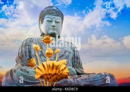 Hyogo Daibutsu - Der große Buddha bei Nofukuji Tempel in Kobe, Japan Kobe, Japan - 26. Oktober: Hyogo Daibutsu in Kobe, Japan am 26. Oktober 2014. Ein Stockfoto