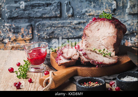 Gebackenes Schweinefleisch Stockfoto