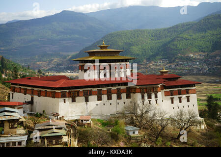 Dzong von Paro, buddhistisches Kloster, Paro, Bhutan Stockfoto