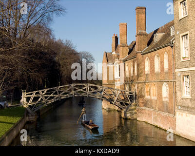 Der mathematische Brücke Cambridge Stockfoto