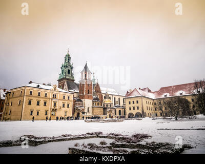 Königliches Schloss Wawel in Krakau, Polen Stockfoto