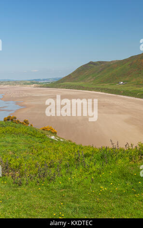 Rhossili Bay, Halbinsel Gower, Swansea, South Wales, Großbritannien Stockfoto