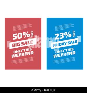 Big Sale Banner set Stock Vektor