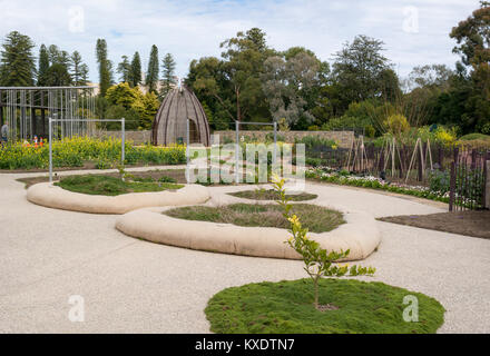 Adelaide, South Australia, Australien - 10 September, 2017: Die kleine Sprößlinge Küche Garten am Adelaide Botanic Garden Stockfoto