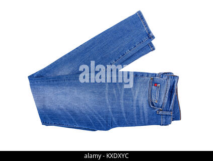 Jeans auf einem weißen Hintergrund. Stockfoto