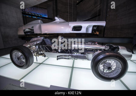 Mercedes Formel 1 Autos von Mercedes Museum. Stockfoto