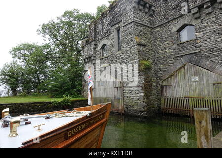 Wray Castle Boat House Stockfoto