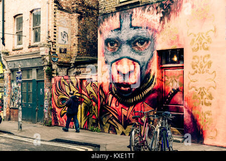 Straßen von Brick Lane - Shorditch - London - UK © Sauriêl Ltd | Samantha Scholl | | www.saurielcreative.com fb.com/SaurielPhotography Stockfoto