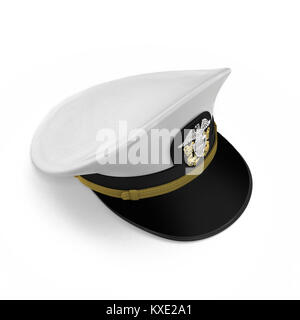 US Navy Officer Gap auf einem weißen Hintergrund. 3D-Darstellung Stockfoto