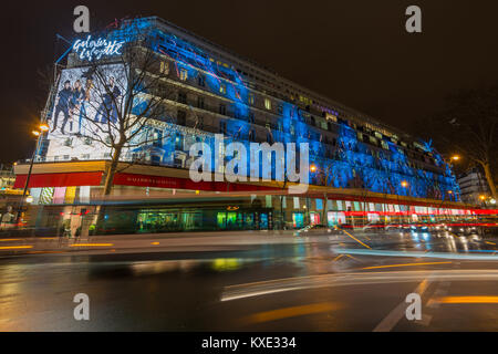 Flagship Store der Galeries Lafayette, einem gehobenen französischen Kaufhauskette auf dem Boulevard Haussmann, in der 9. Arrondissement von Paris, Frankreich Stockfoto