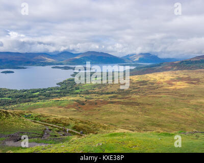 Blick von der Spitze des Conic Hill, Schottland Stockfoto