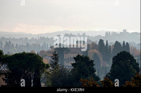 Toskanische Landschaft im Herbst in der Nähe von Florenz Stockfoto