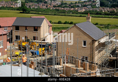 Bau neuer Wohnungen Immobilien, Lincolnshire, England, UK. Stockfoto