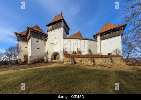 Viscri befestigte Kirche in Siebenbürgen. Rumänien, Europa Stockfoto