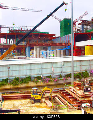 Baustelle eines neuen Flughafen Terminal. Singapur Stockfoto