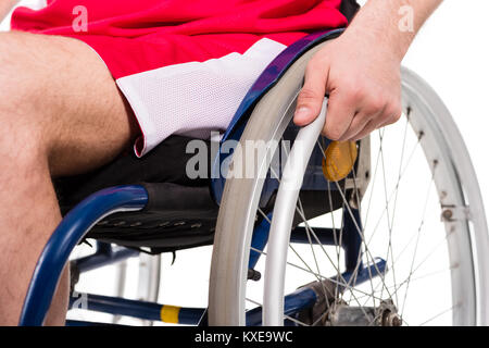 Behinderte Sportler im Rollstuhl Stockfoto