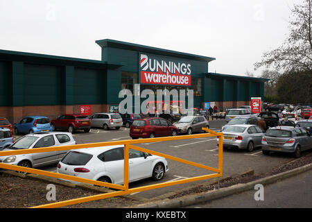 Allgemeine Ansichten des neuen Bunnings Warehouse Stores in Chichester, West Sussex, UK. Stockfoto