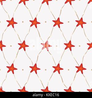 Weihnachten Muster united Stars mit doble Bindungen. Vector Illustration Stock Vektor