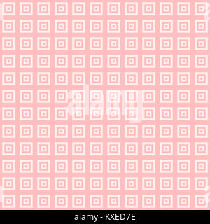 Blass rosa Quadrate in Quadrate cube Muster Hintergrundbild Stockfoto