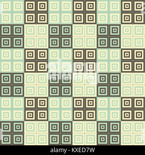 Hellgrün blau und braun Plätze im Inneren Quadrate cube Muster Hintergrundbild Stockfoto